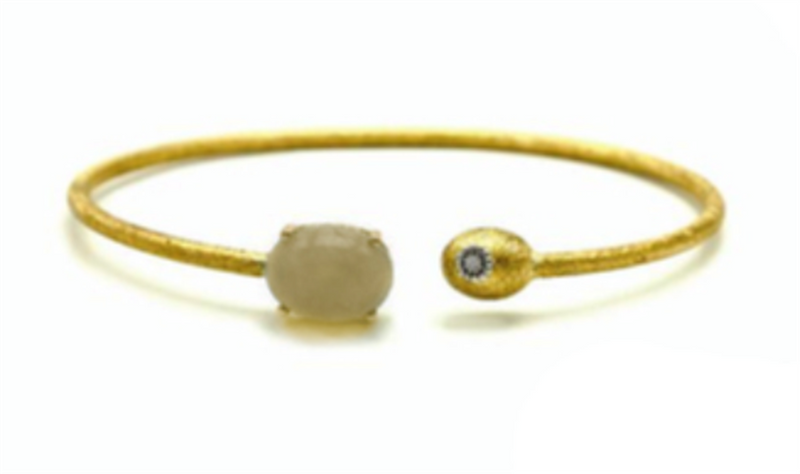 Nanis 18K Yellow Gold Rutilated Quartz Bracelet