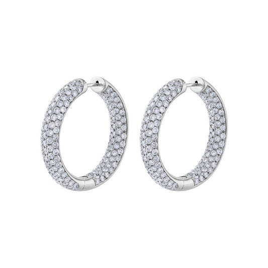 LaViano Fashion 18K White Gold Diamond Earrings