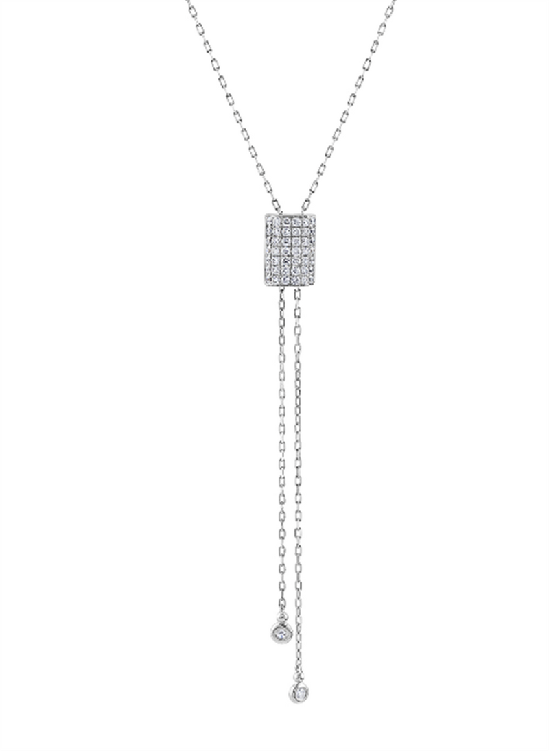 Pe Jay Creations 14K White Gold Diamond Necklace