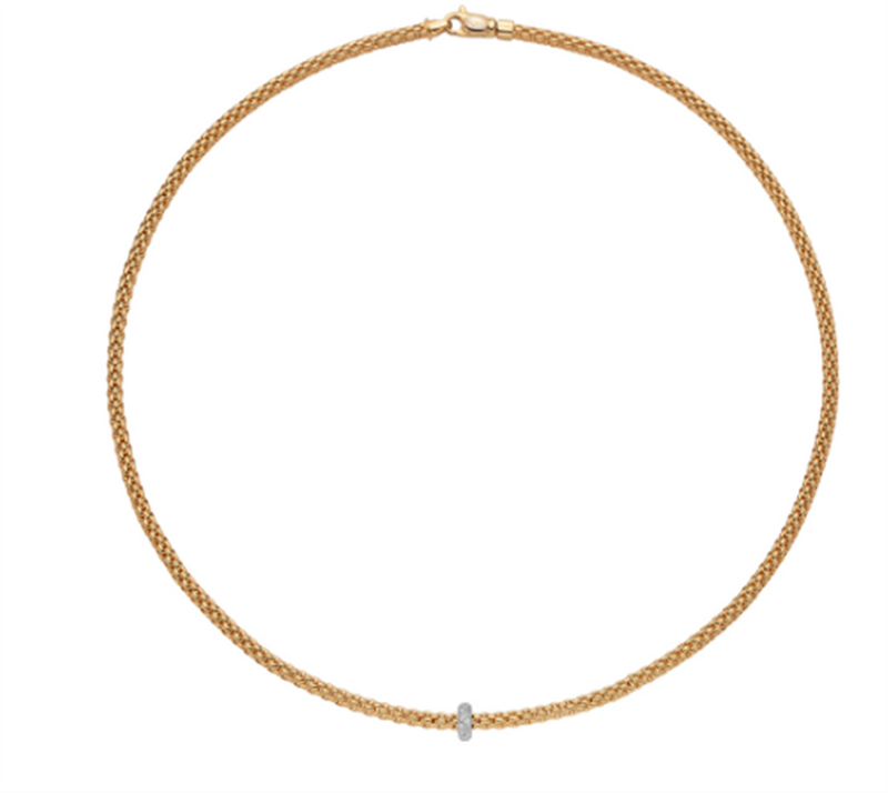 FOPE 18K Two Tone Diamond Necklace