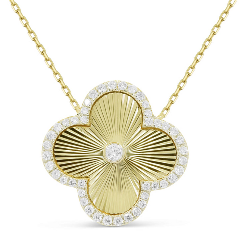 LaViano Fashion 14K Yellow Gold Diamond Necklace