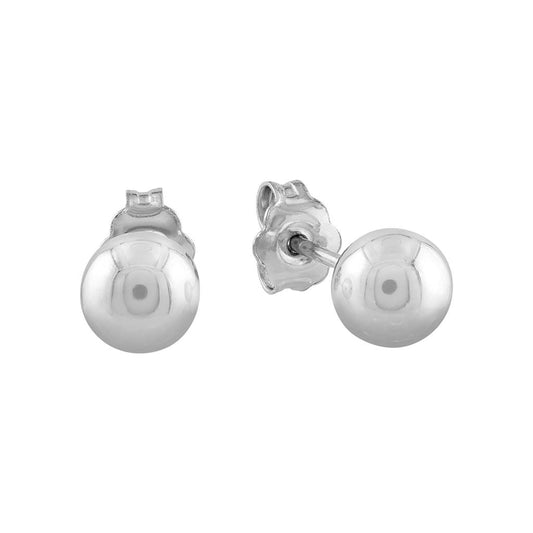 LaViano Fashion 14K White Gold Earrings 7MM