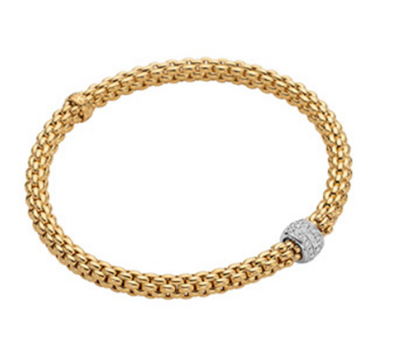 FOPE 18K Two Tone Bracelet Diamonds