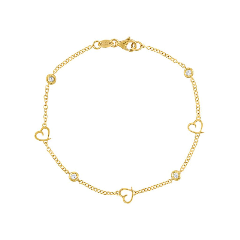 LaViano Fashion 18K Yellow Gold Diamond Bracelet