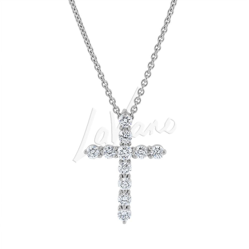 LaViano Fashion 14K White Gold Diamond Cross