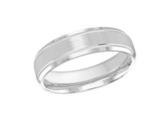 LaViano Fashion Platinum Wedding Band 6MM Size 10