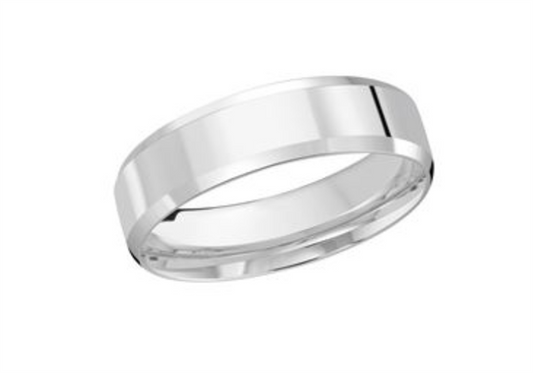 LaViano Fashion Platinum Wedding Band 6MM Size 10