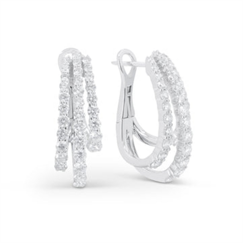 LaViano Fashion 14K White Gold Diamond Earrings