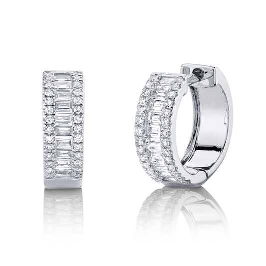 LaViano Fashion 14K White Gold Diamond Earrings
