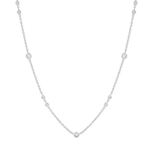 LaViano Fashion 18K White Gold Diamond Necklace