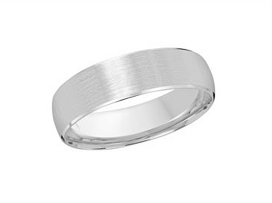LaVianoFashion 14K White Gold Wedding Band 6MM Size 10