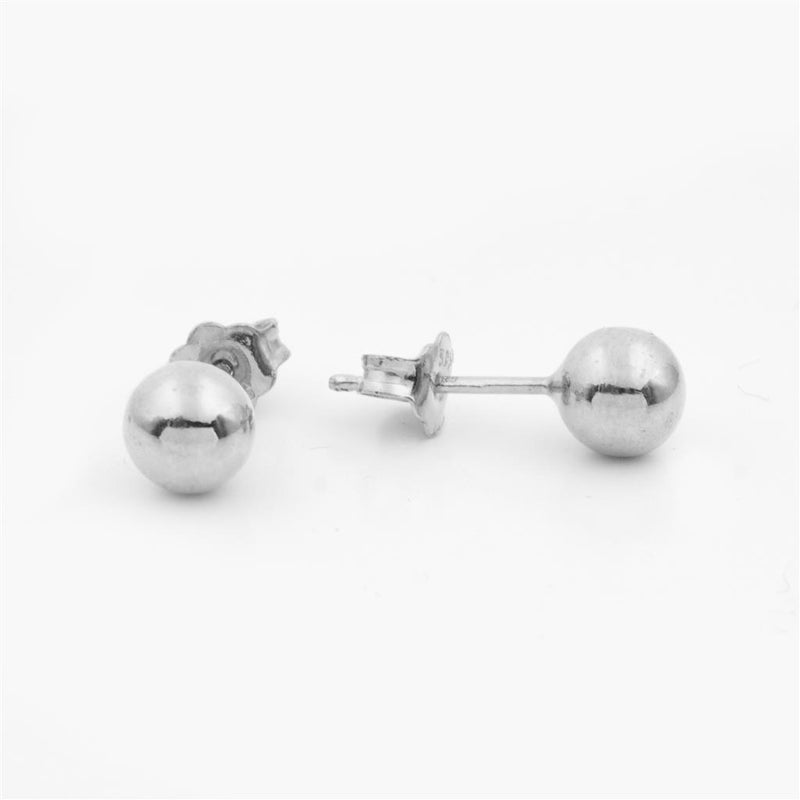 LaViano Fashuion 14K White Gold Ball Earrings 8MM