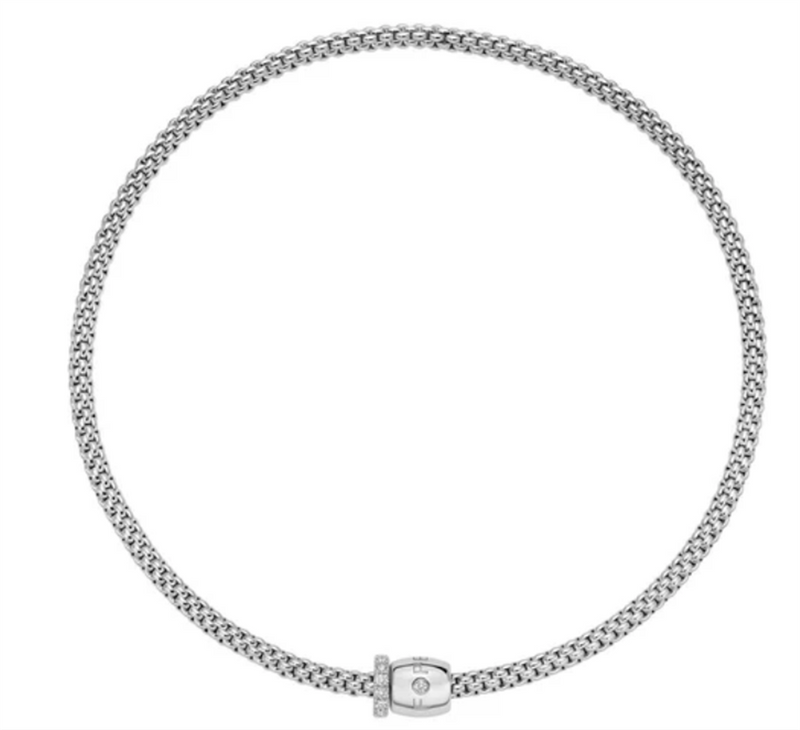 FOPE 18K White Gold Necklace  Diamonds