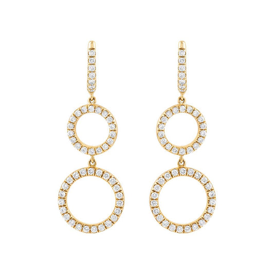 LaViano Fashion 14K Yellow Gold Diamond Earrings