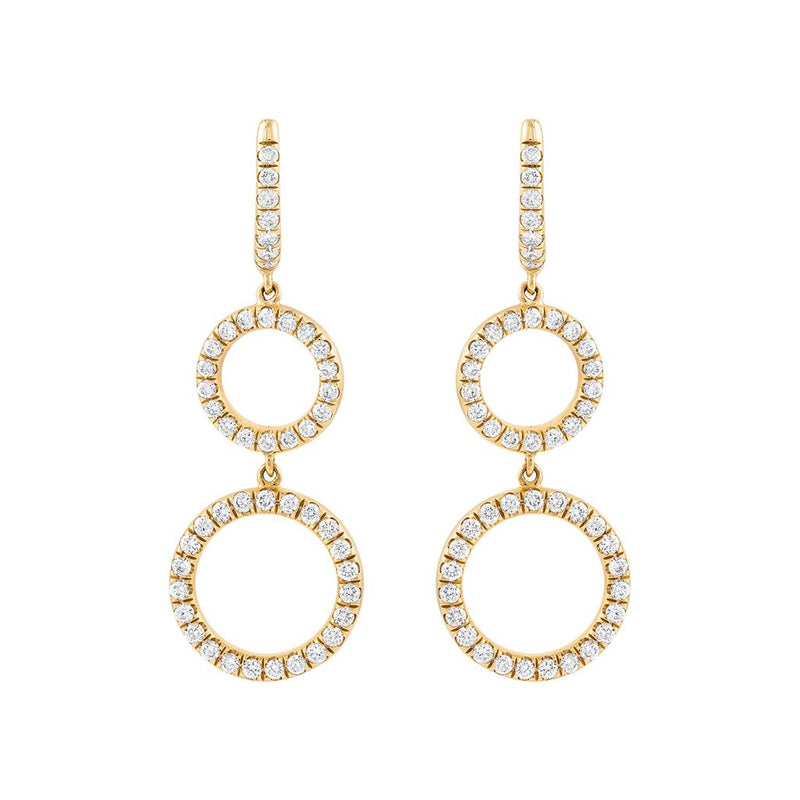 LaViano Fashion 14K Yellow Gold Diamond Earrings