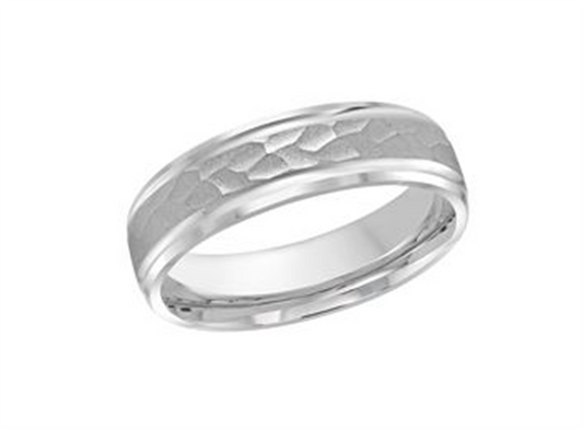 LaViano Fashion 14K White Gold Wedding Band 6MM Size 10