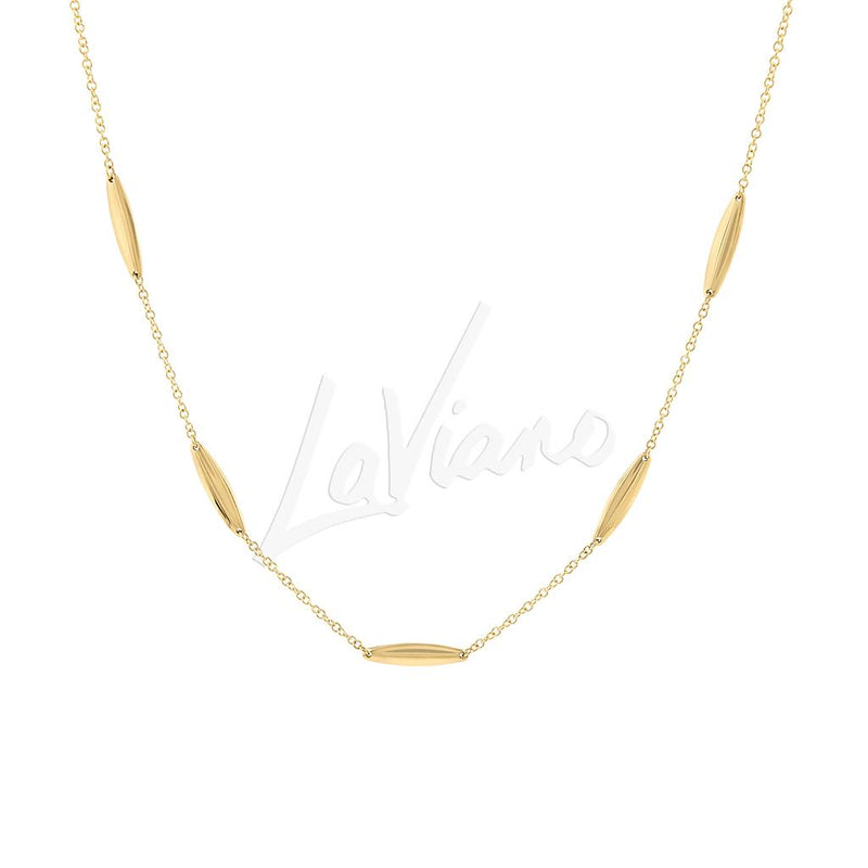 LaViano Fashion 18K Yellow Gold Bar Necklace