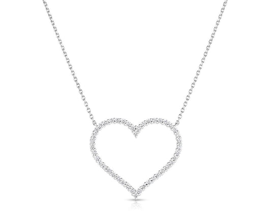 LaViano Fashion 14K White Gold Diamond Necklace