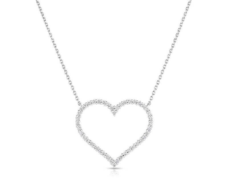 LaViano Fashion 14K White Gold Diamond Necklace