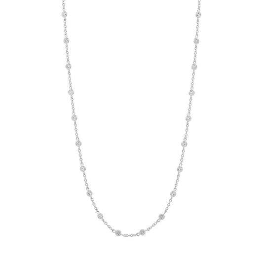 LaViano Fashion 18K White Gold Diamond Necklace