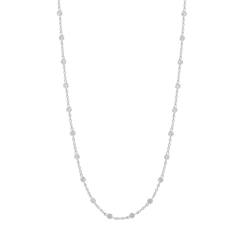 LaViano Fashion 18K White Gold Diamond Necklace