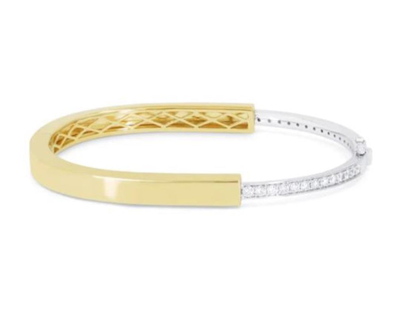 LaViano Fashion 14K Two Tone Diamond Bracelet