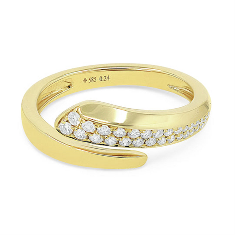 LaViano Fashion 14K Yellow Gold Diamond Ring