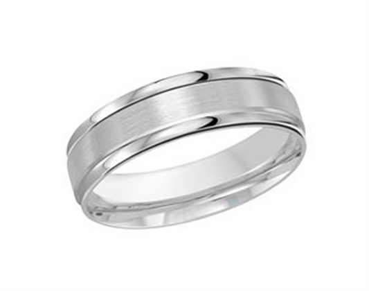 LaViano Fashion 14K White Gold Wedding Band 6MM Size 10