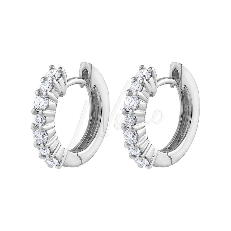 LaViano Fashion 14K White Gold Diamond Earrings