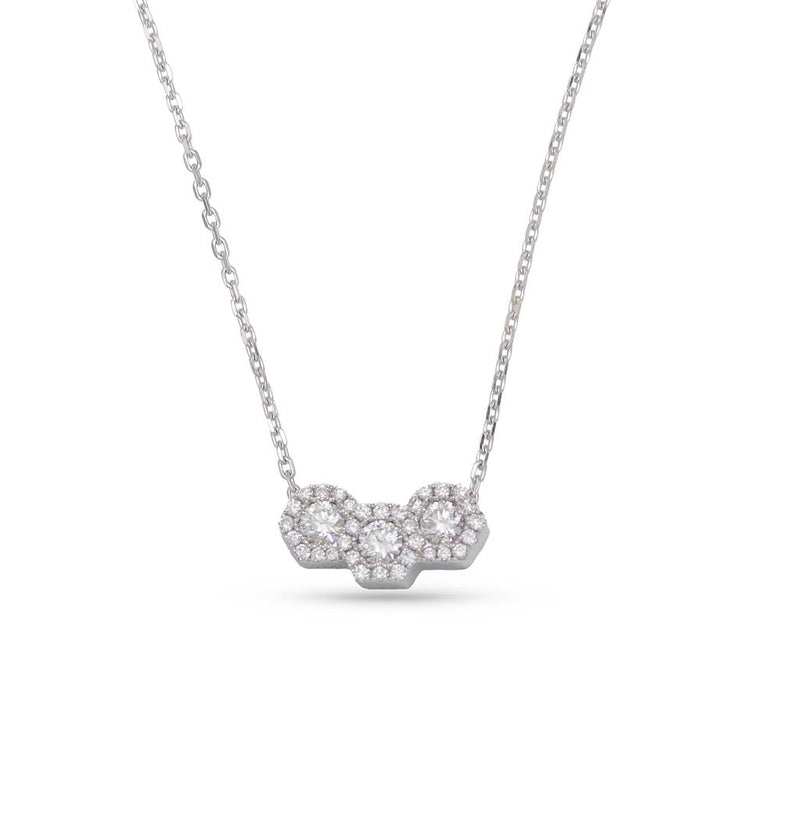 Frederic Sage 18K White Gold Diamond Necklace