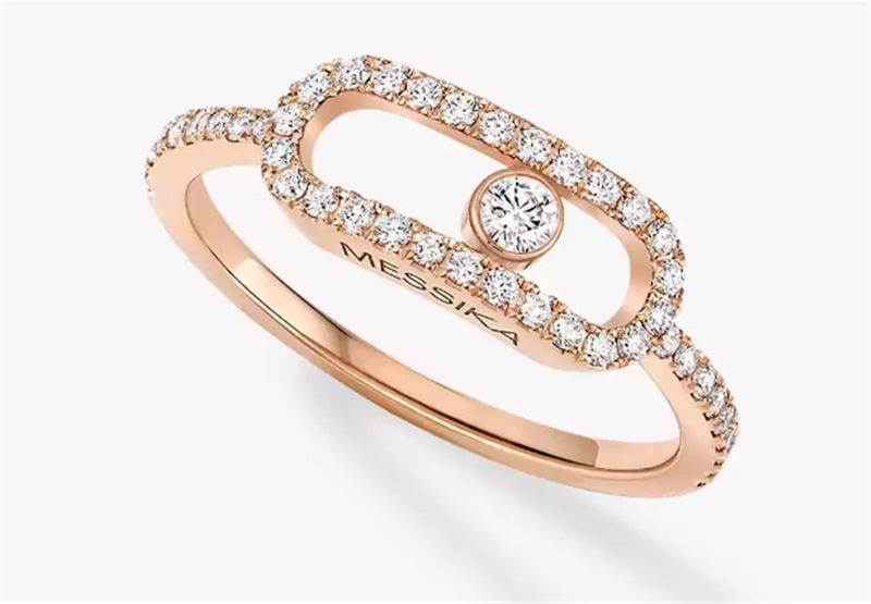 Messika 18K Rose Gold Diamond Move Uno Ring