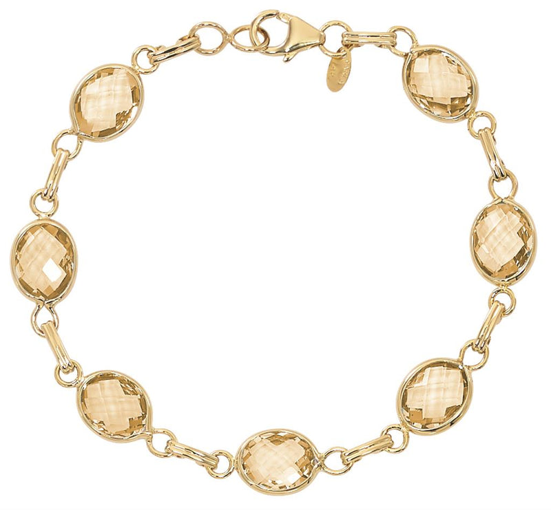 LaViano Fashion 14K Yellow Gold Citrine Bracelet