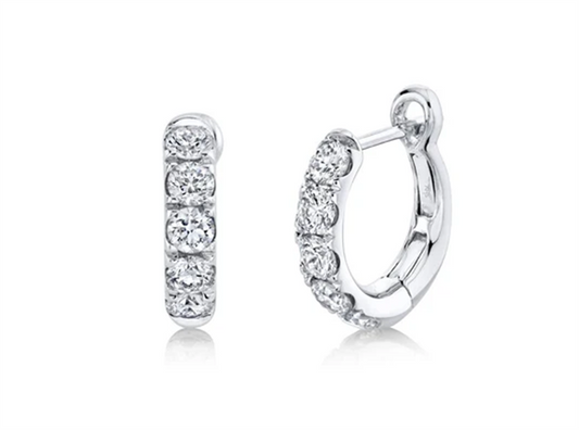 LaViano Fashion 14K White Gold Diamond Earrings