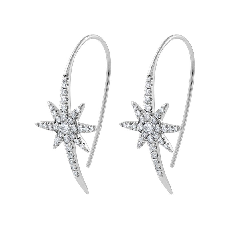 LaViano Fashion 14K White Gold Diamond Earrings