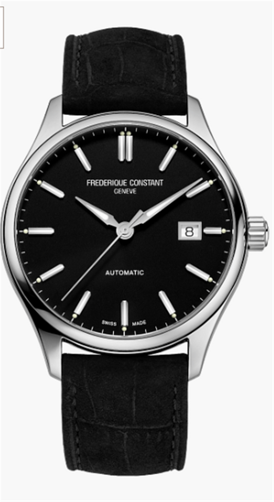 FC-303NB5B6 - Frederique Constant - Classics Index Automatic 40mm Steel Case Black Dial 20mm Black Leather Strap