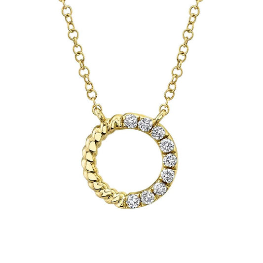 LaViano Fashion 14K Yellow Gold Diamond Necklace