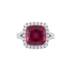 LaViano Fashion 14K White Gold Rubelite and Diamond Ring