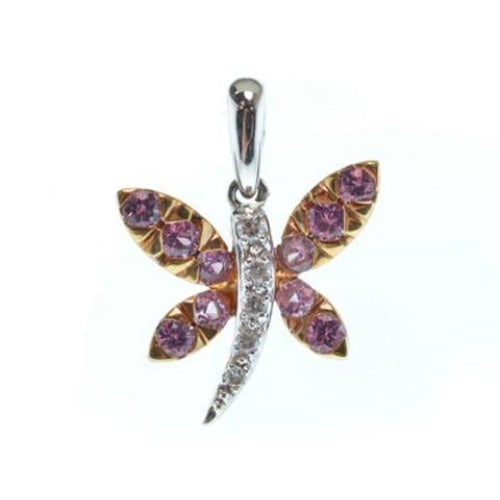 Aaron Basha - 18K White Gold Butterfly Charm With Diamonds &