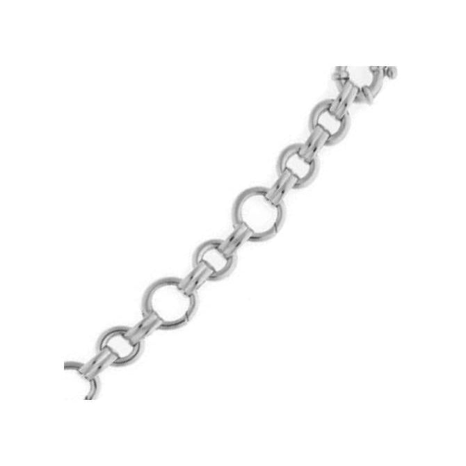 Aaron Basha - 18K White Gold Double Bar Open Link Charm 