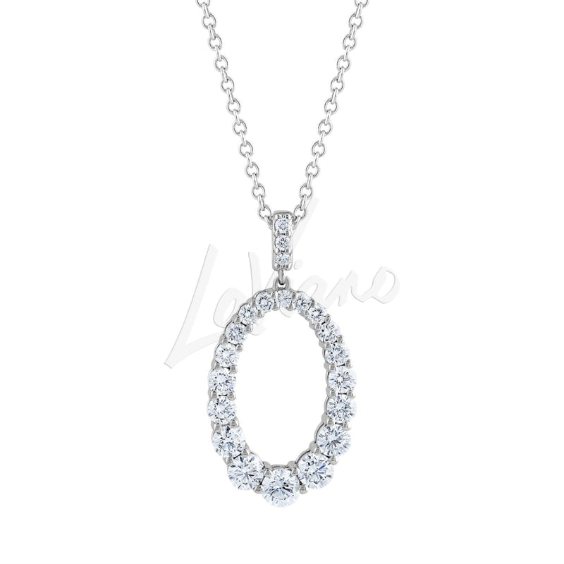 Alink Necklaces - 18K White Gold Diamond Necklace | LaViano
