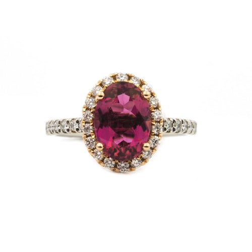 Azul - 14K Gold Pink Tourmaline & Diamond Ring | LaViano 
