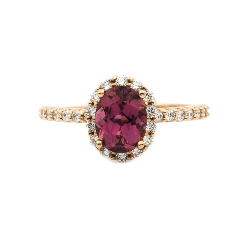 Azul - 14K Rose Gold Pink Tourmaline & Diamond Ring | 