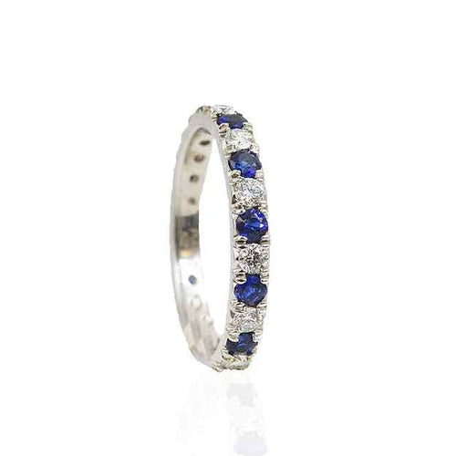 Azul - Sapphire and Diamond Platinum Band | LaViano Jewelers