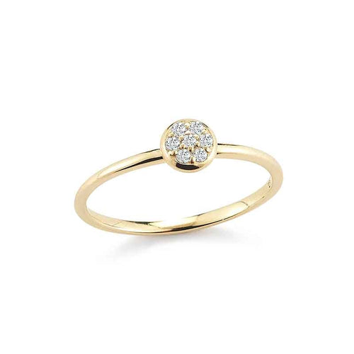 lavianojewelers - 14K Yellow Gold Diamond Circle Ring | 