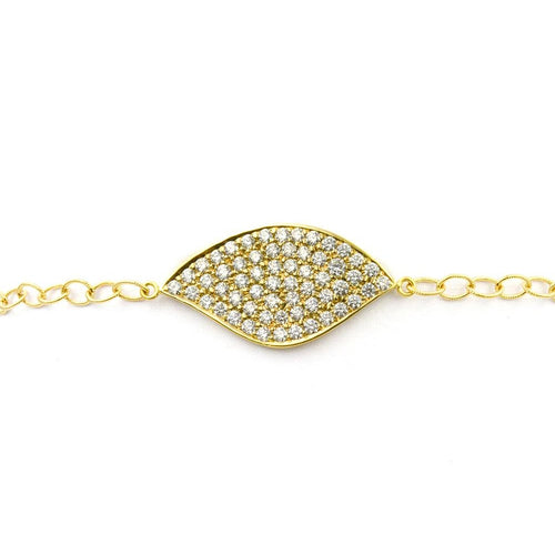 Carelle - 18K Yellow Gold Lotus Diamond Bracelet | LaViano 