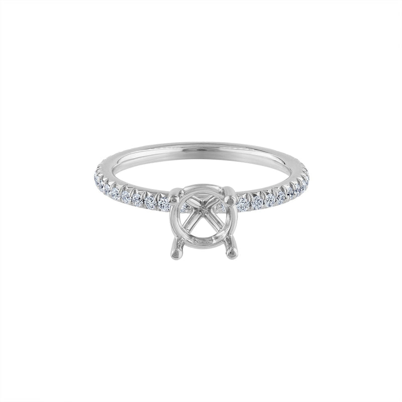 ELI Jewels Bridal Settings -.30cts Platinum and Diamond Semi