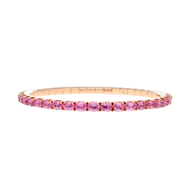 Extensible Bracelets - 18K Rose Gold Pink Sapphire Bracelet 