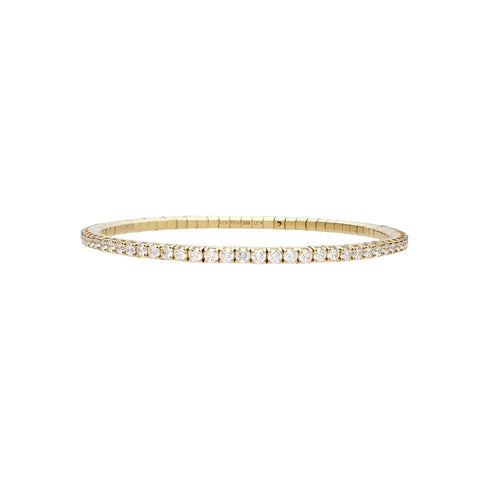 18K Yellow Gold Diamond Stretch Bracelet
