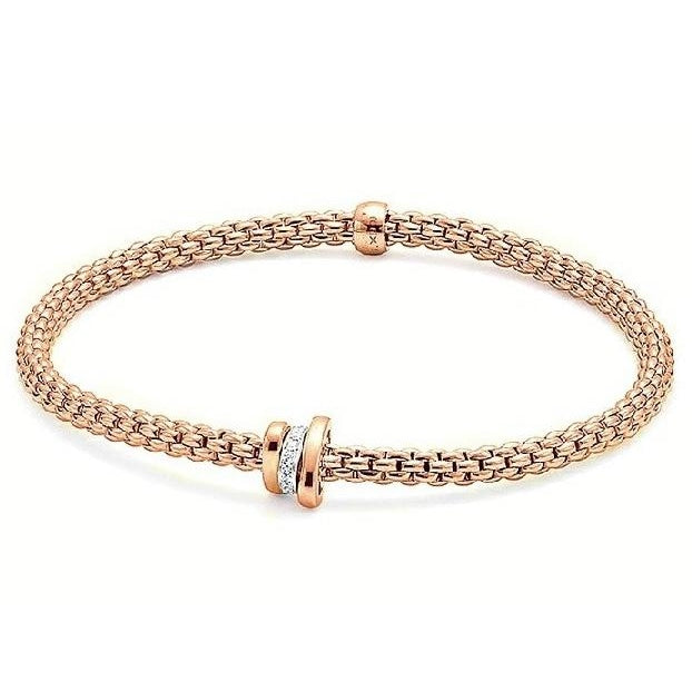 lavianojewelers - 18K Rose Gold Diamond Flex Bracelet | 