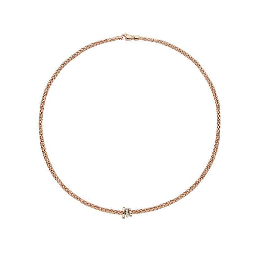 lavianojewelers - 18K Rose Gold Diamond Necklace | LaViano 